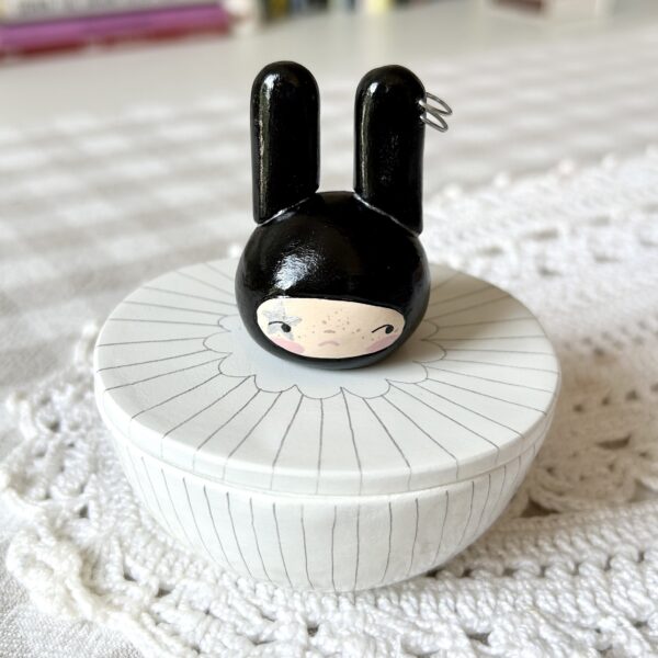 Clay box - black rabbit