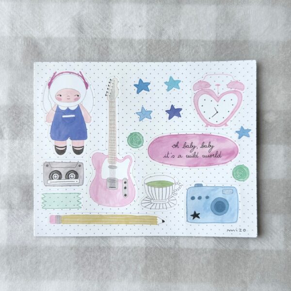 Stickers sheet - wild world